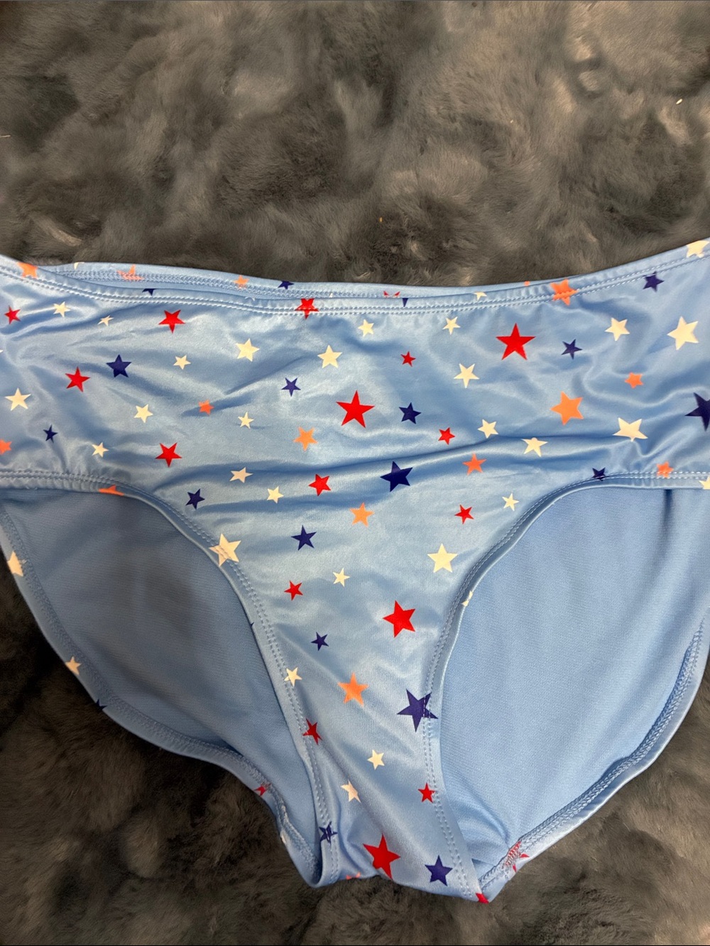 Light Blue Star-Print Swim Briefs